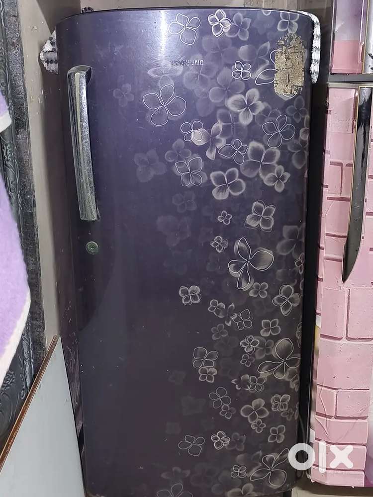 Samsung Single Door Refrigerator (Purple Floral Design) - Excellent