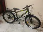 HARLAN LEGEND Both Disc brake bicycle with carrier and thick tyres