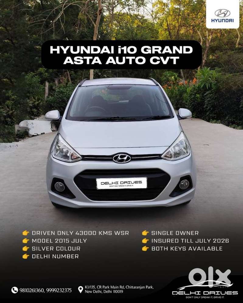 Hyundai Grand I10 Asta 1.2 At Vtvt, 2015, Petrol