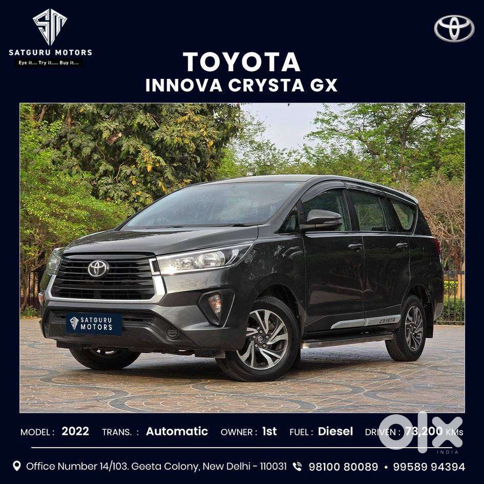 Toyota Innova Crysta 2.8 Gx At, 2022, Diesel