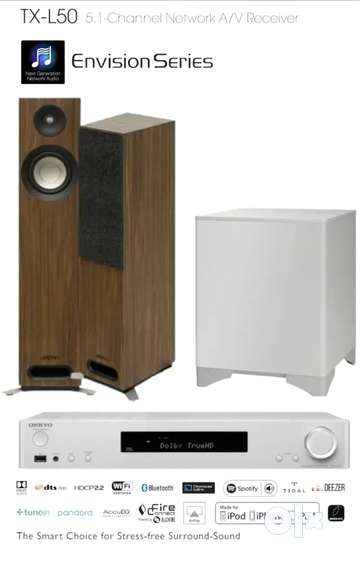 ONKYO TX - L50 NETWORK AVR WITH WIRELESS SUBWOOFER, WITH JAMO TOWERS - TVs,  Video - Audio - 1788197599