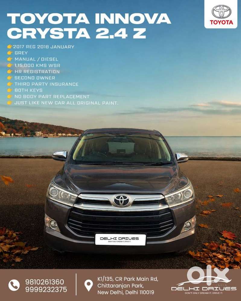 Toyota Innova Crysta 2.4 Zx Mt, 2018, Diesel