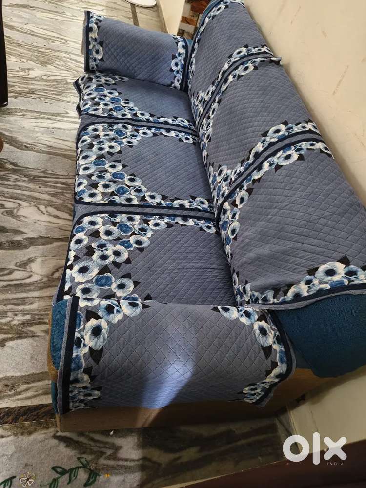3 Seater sofa & Wooden pair chair