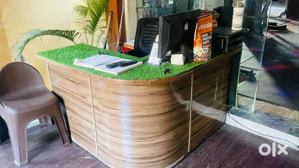Counter with grass on top