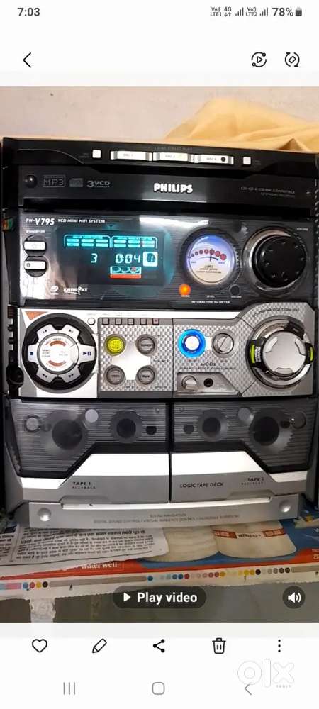 Philips 3 CD changer 4 in one hi five music system - TVs, Video