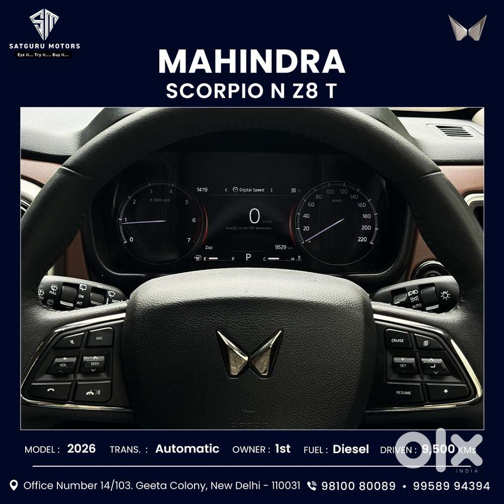 Mahindra Scorpio N Z8 L Diesel At 2wd 7 Str, 2026, Diesel