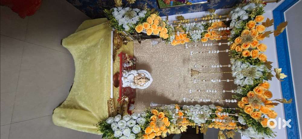 Ganpati Decoration-Ganpati floral Makar-