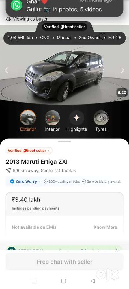 Maruti Suzuki Ertiga 2013 Petrol 106000 Km Driven