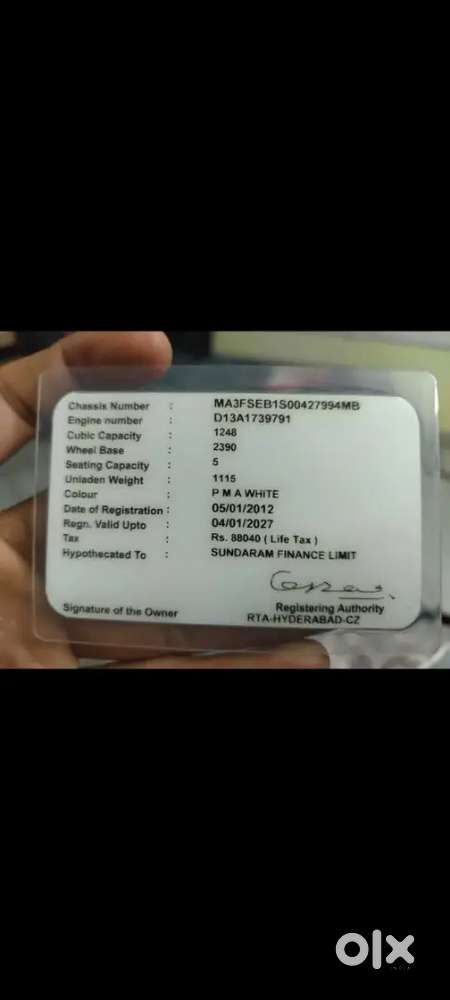 Maruti Suzuki Dzire Model 2011...and  2012..ka Registratiot