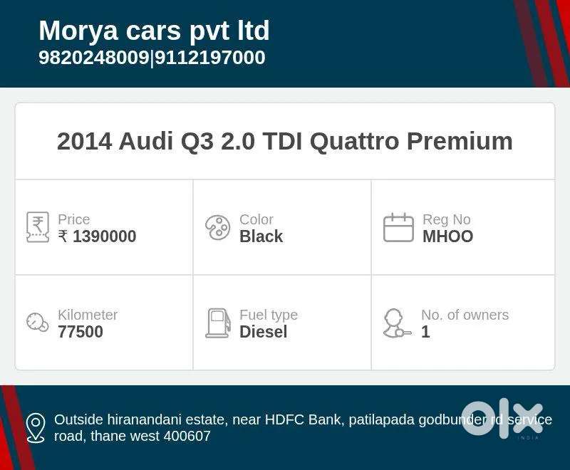 Audi Q3 2.0 Tdi Quattro Premium, 2014, Diesel