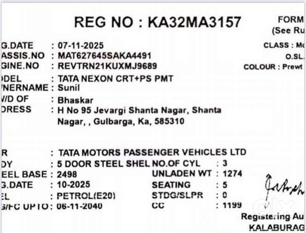 Tata Nexon Creative Plus S 1.2 Revotron Petrol 7dca, 2025, Petrol