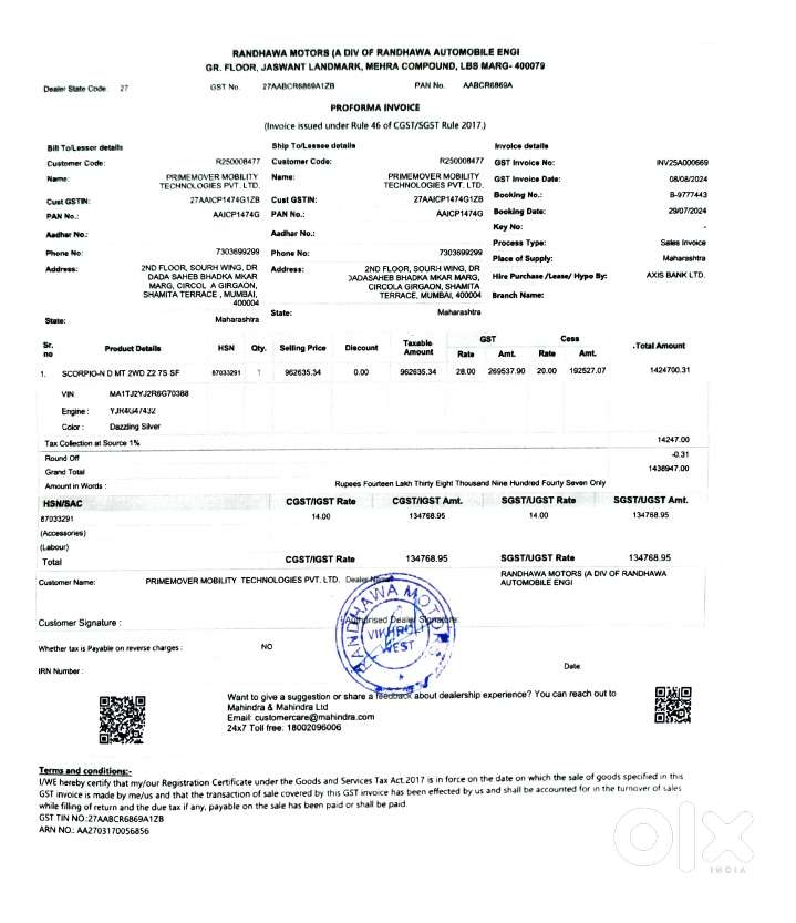 Mahindra Scorpio-n 2.2 Z2 Diesel Mt 7 Str, 2024, Diesel