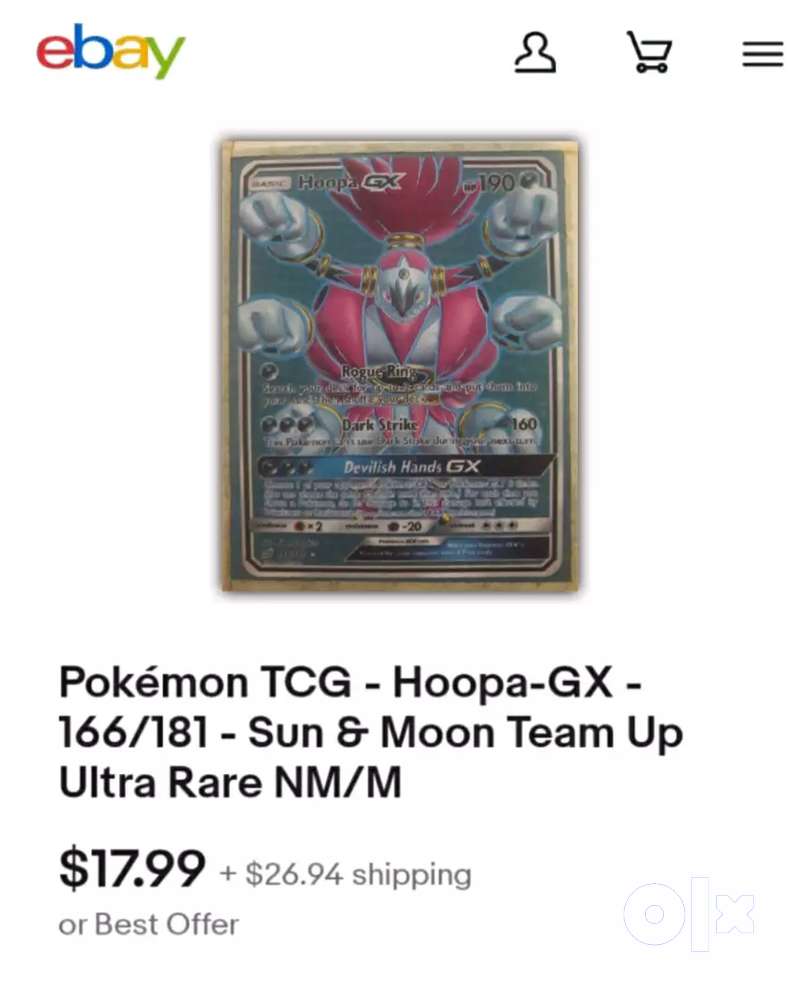 M Hoopa GX pokemon card