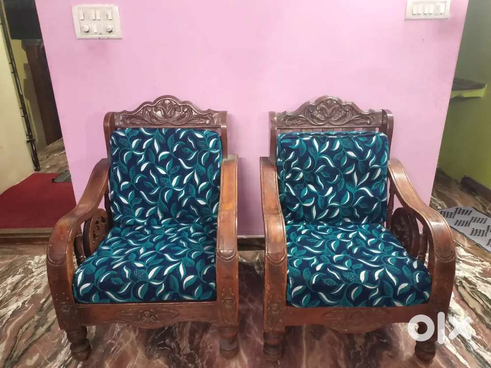 One Seater Wooden sofa  2 pieces