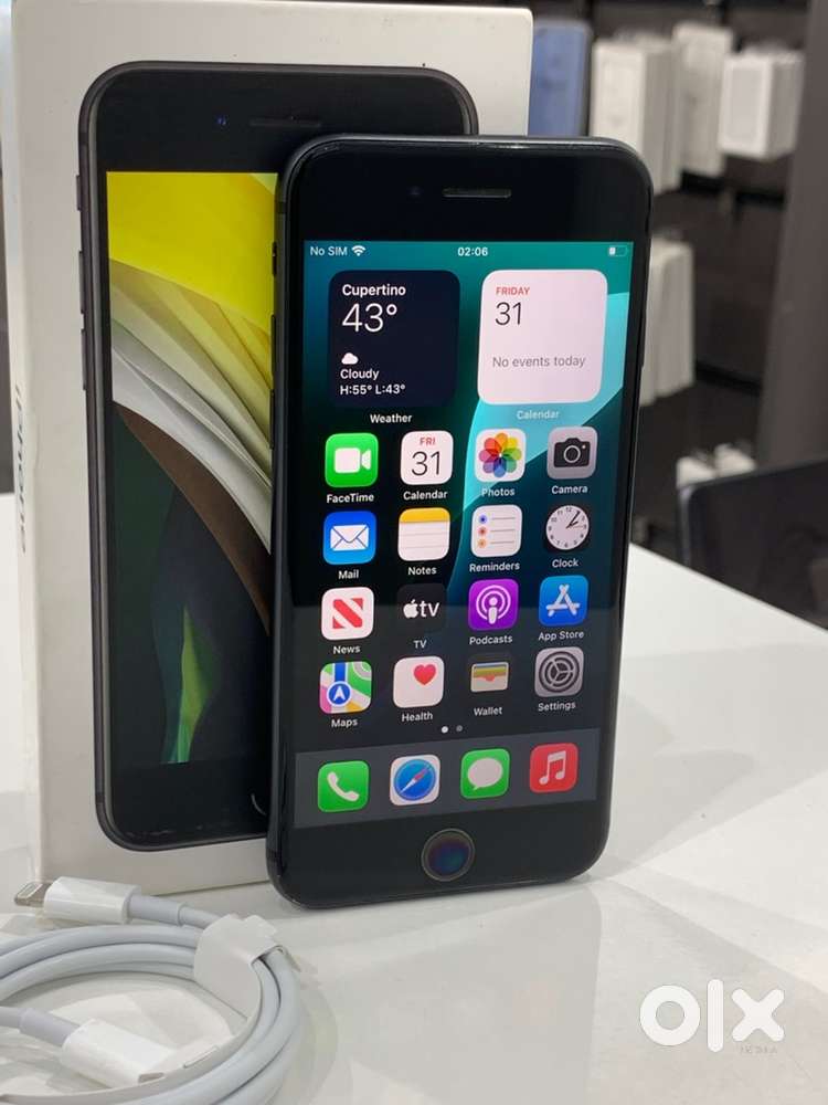 Iphone SE2 128gb black colour with bill warranty - Mobile