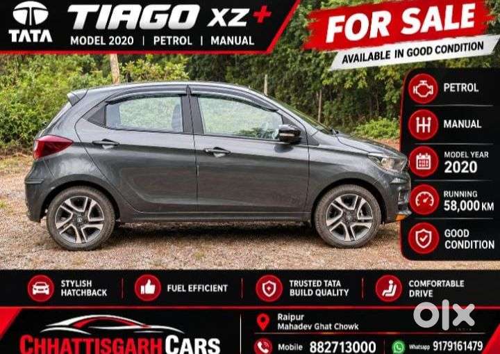 Tata Tiago 1.2 Revotron Xz Plus, 2020, Petrol