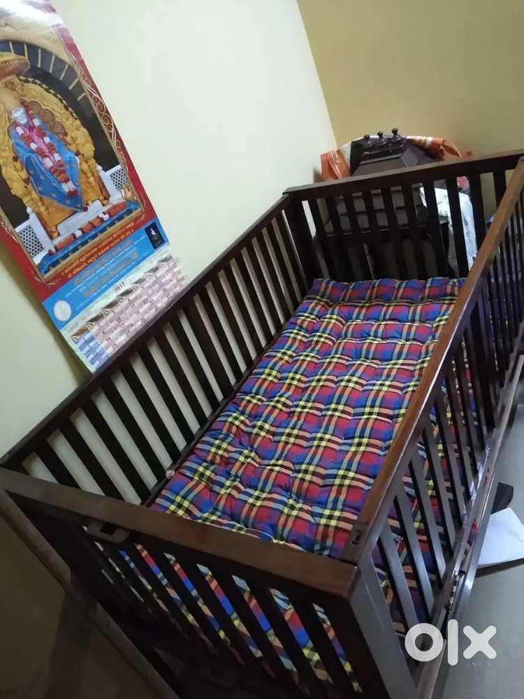 Baby Cot  with bed Rose wood