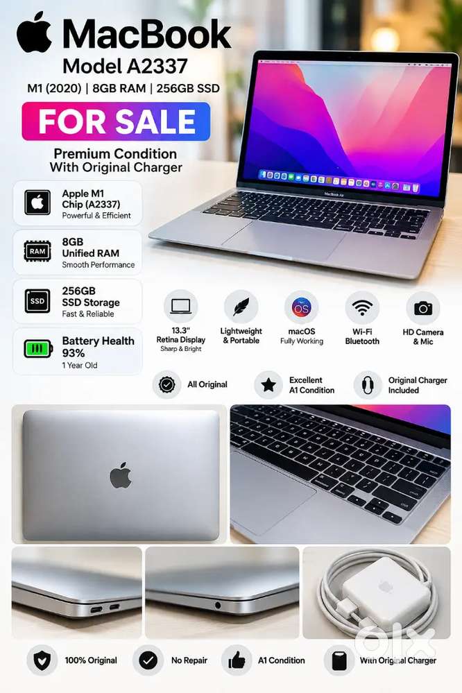 Macbook M1 Air 8/256 Silver