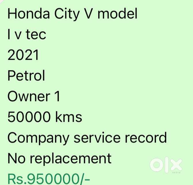 Honda City V Mt Exclusive, 2021, Petrol