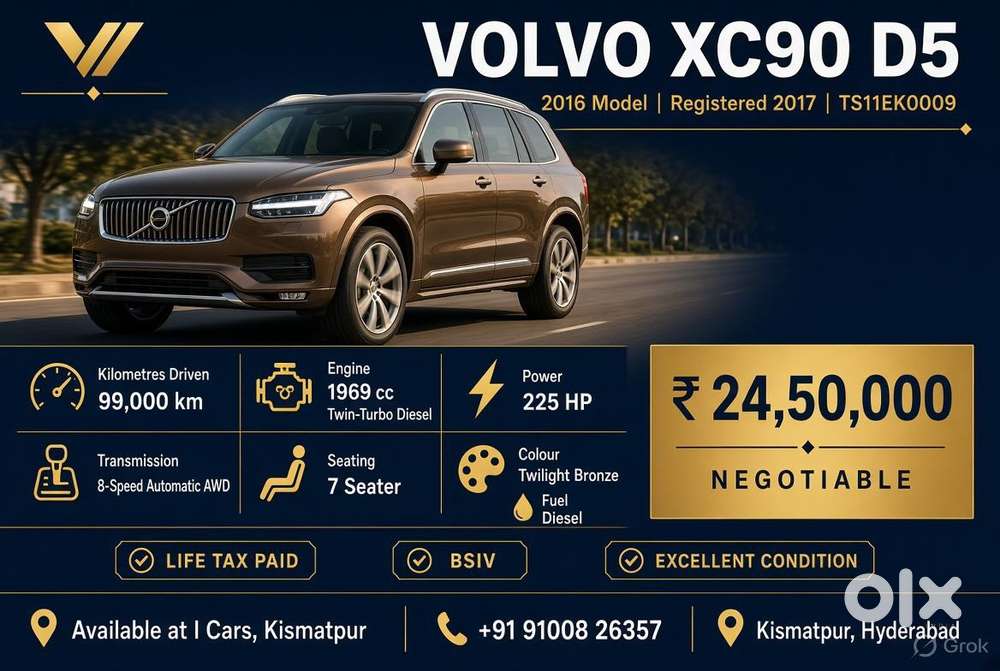 Volvo Xc 90 D5 Awd, 2016, Diesel