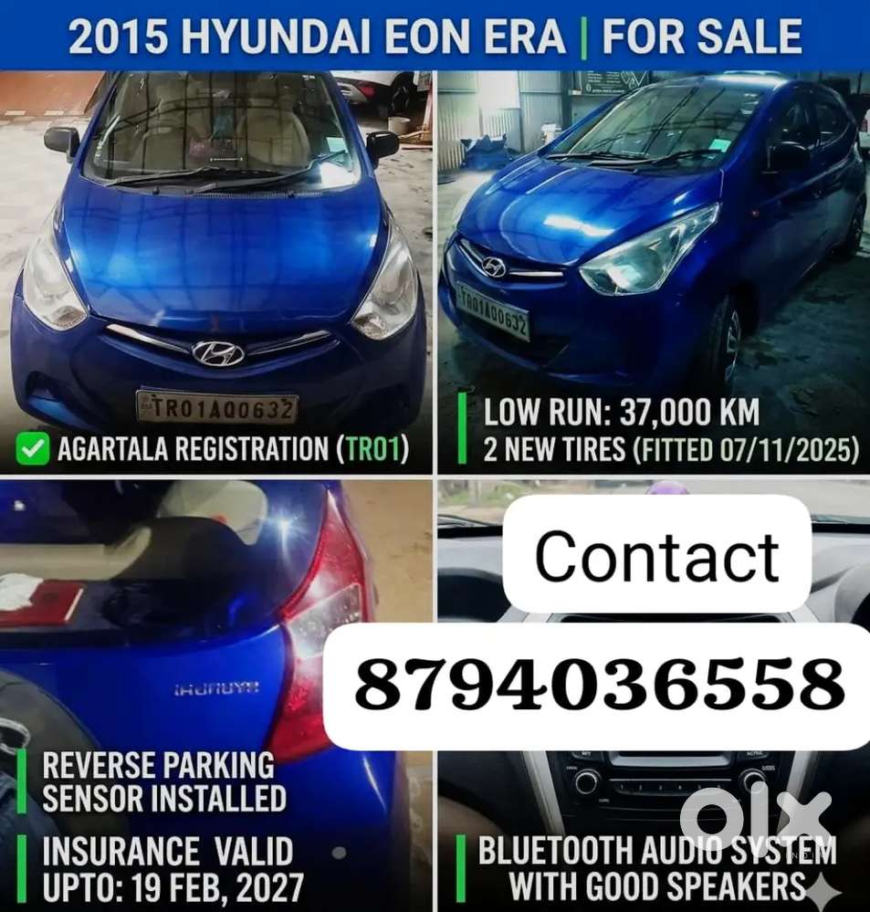 Eon Blue Couler Car In Very Good Condition