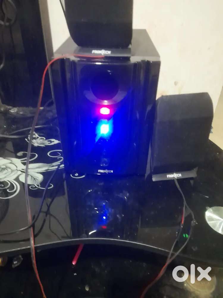 Frontech home theater 2.1sub not work speakker workking..