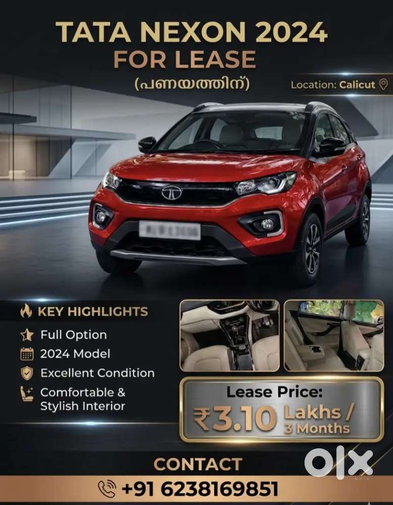 Tata Nexon 2024 For Lease (പണയത്തിന്)