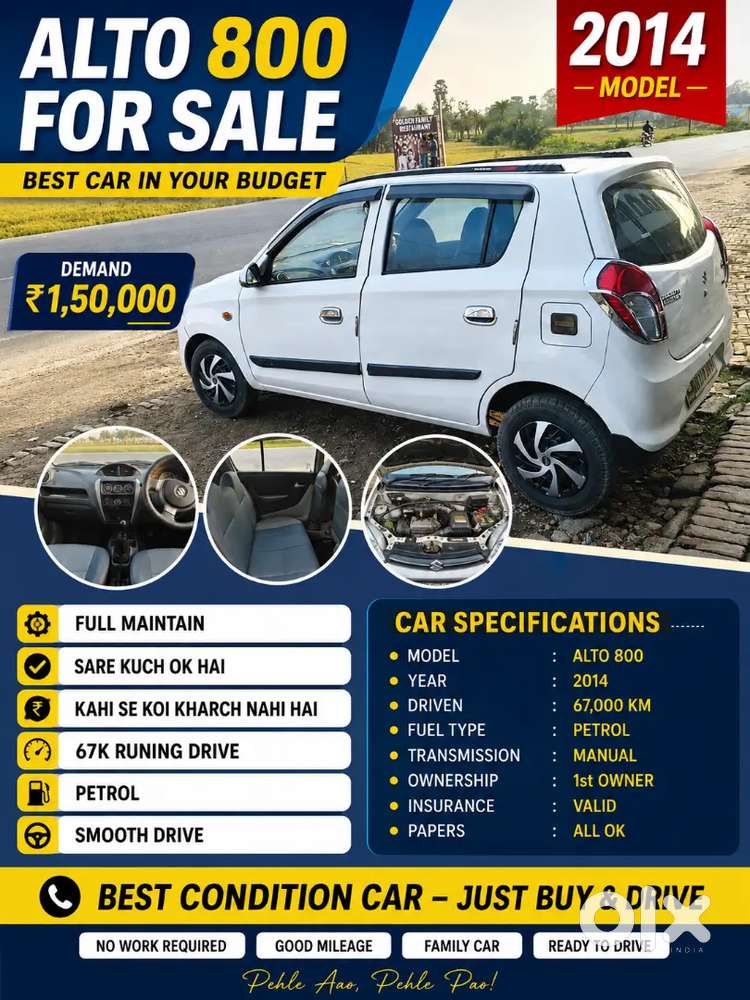Maruti Suzuki Alto 800 2014 Money Ka Need Hai