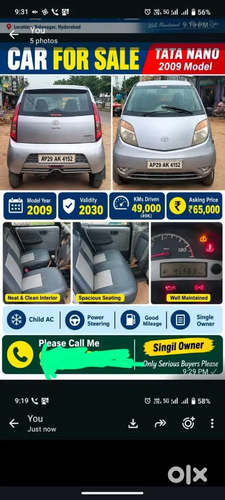 Tata Nano Diesel Xe 2009
