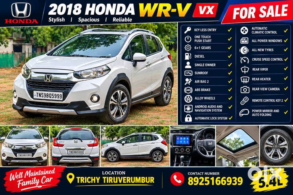 Honda Wr-v I-dtec Vx, 2018, Diesel