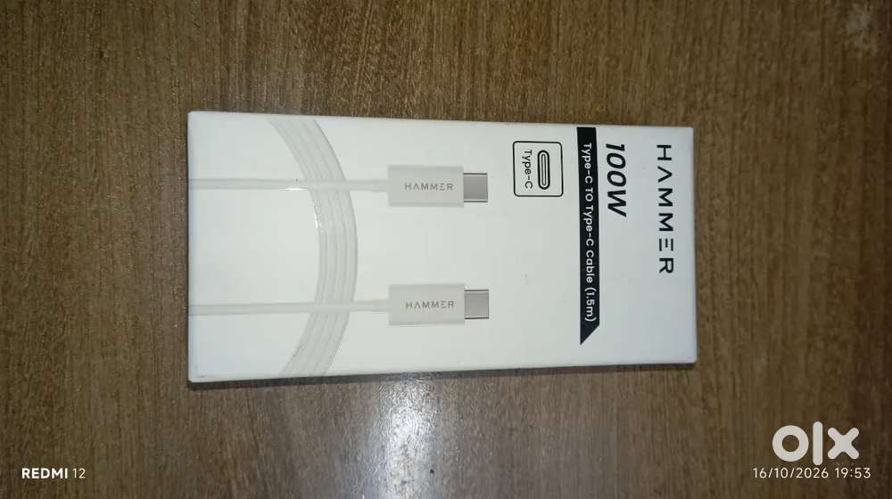 HAMMER 100W TYPE-C TO TYPE-C CABLE (1.5m)
