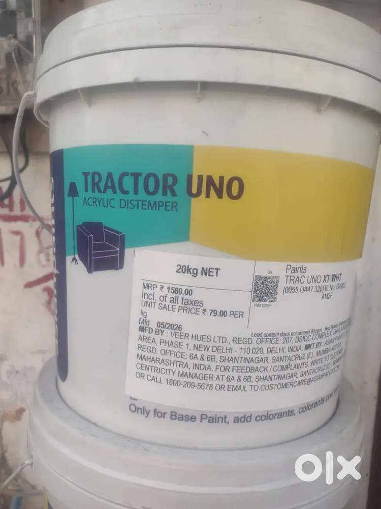 Asian Paints 20kg White Distemper Tractor UNO