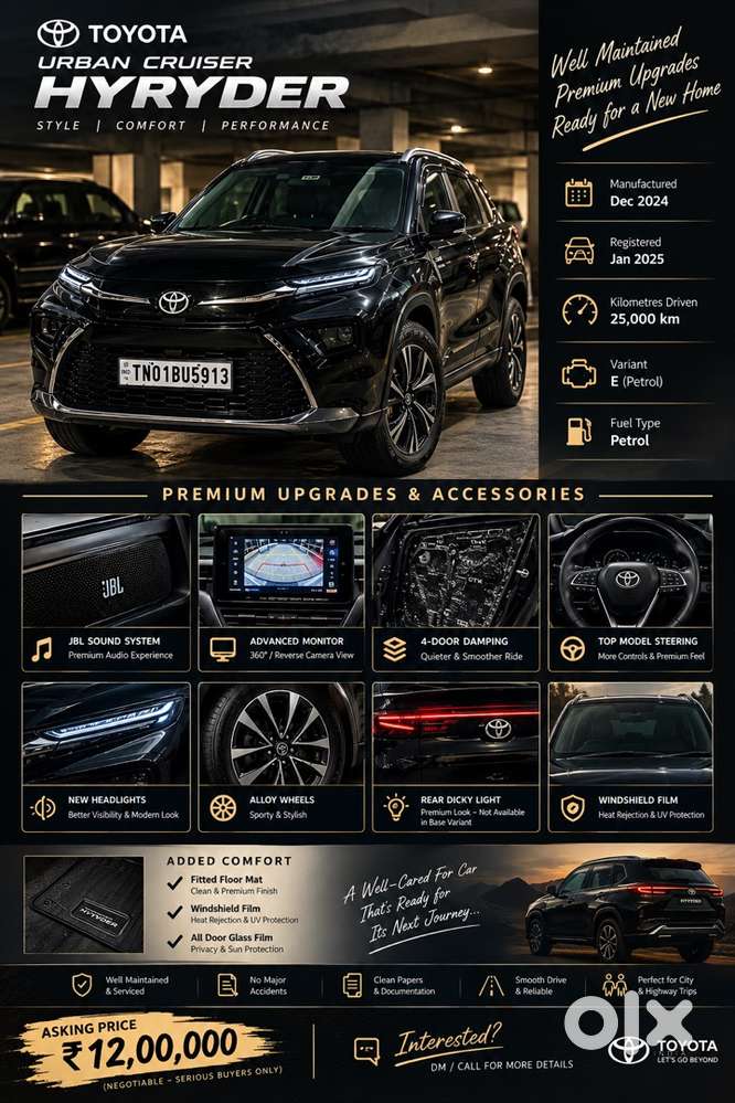 Toyota Urban Cruiser Hyryder Petrol 2025