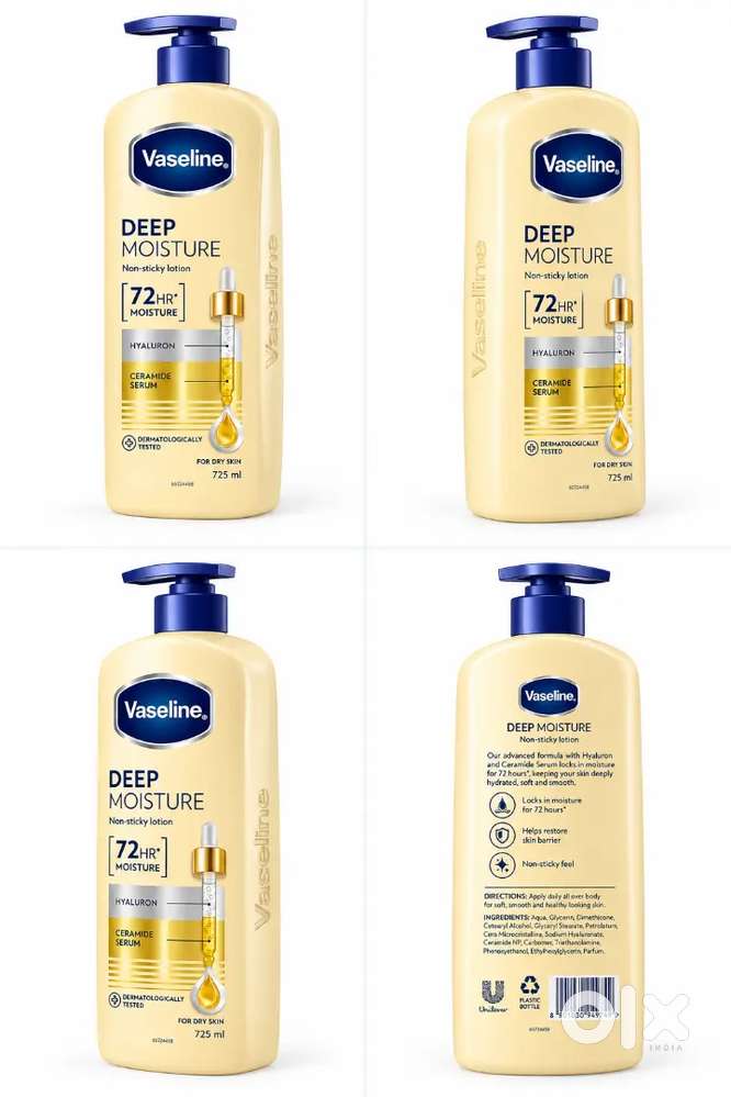 Vaseline Deep Moisture Lotion 725ml &ndash; 72H Moisture | Price ₹450