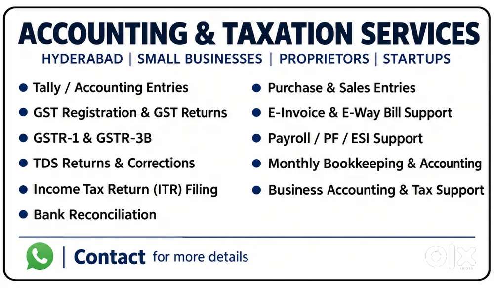 We Provide Accounts and Gst Services