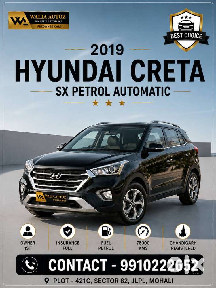 Hyundai Creta 1.6 Vtvt Sx At, 2019, Petrol
