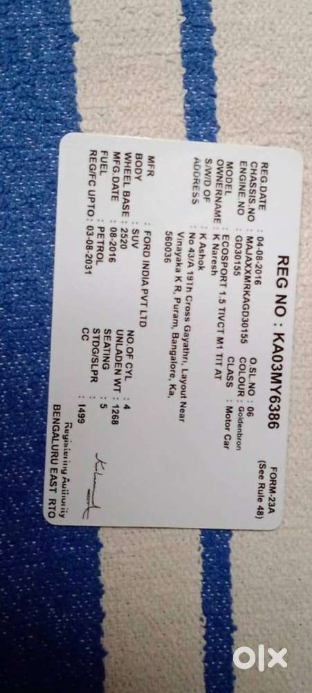 Ford Ecosport 2016 Petrol Good Condition