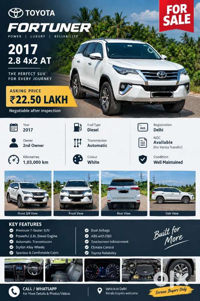 Toyota Fortuner 2.8 Diesel 2017 At