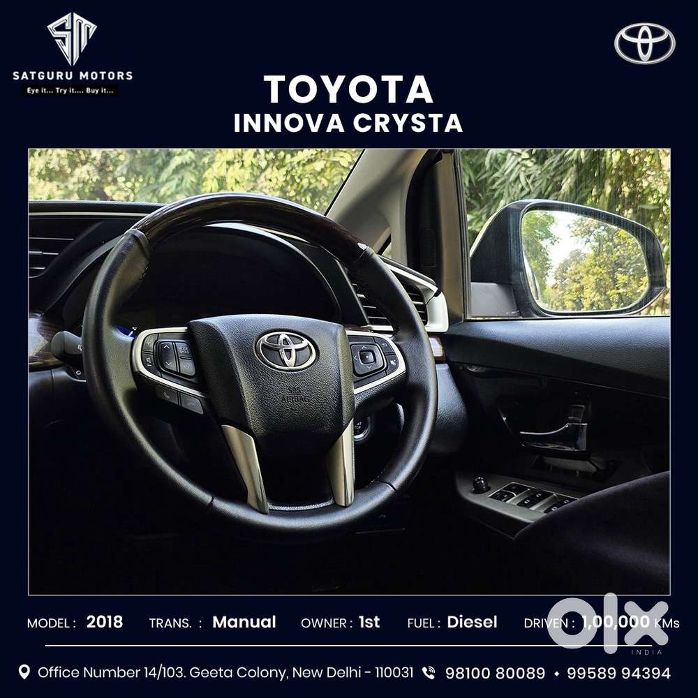 Toyota Innova Crysta 2.4 V, 2018, Diesel