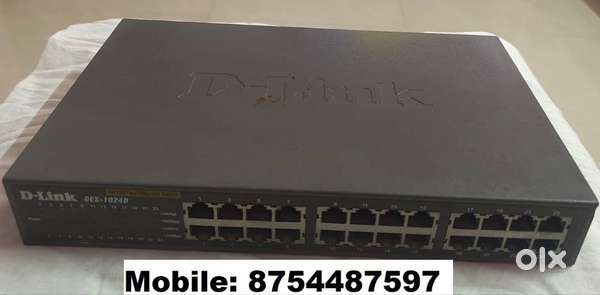 D-Link 24 Port fast ethernet desktop switch with power cable