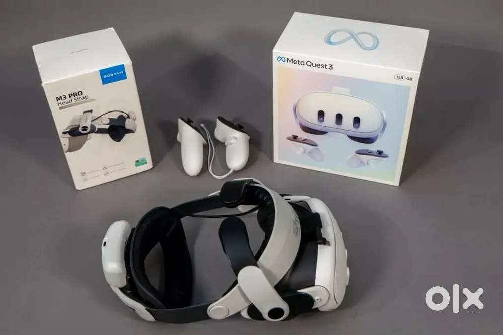 Meta Quest 3 128GB VR Headset + Bobovr M3 Pro + 16ft USB 3.0 cable