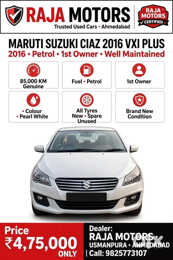 Maruti Suzuki Ciaz Vxi Plus, 2016, Petrol