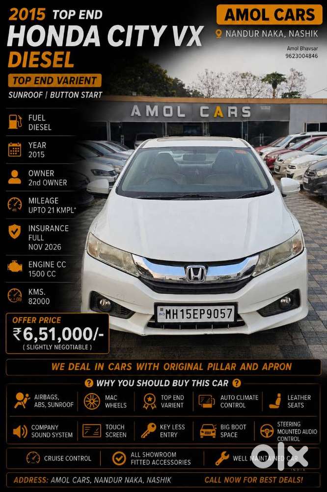 Honda City I Dtec Vx, 2015, Diesel