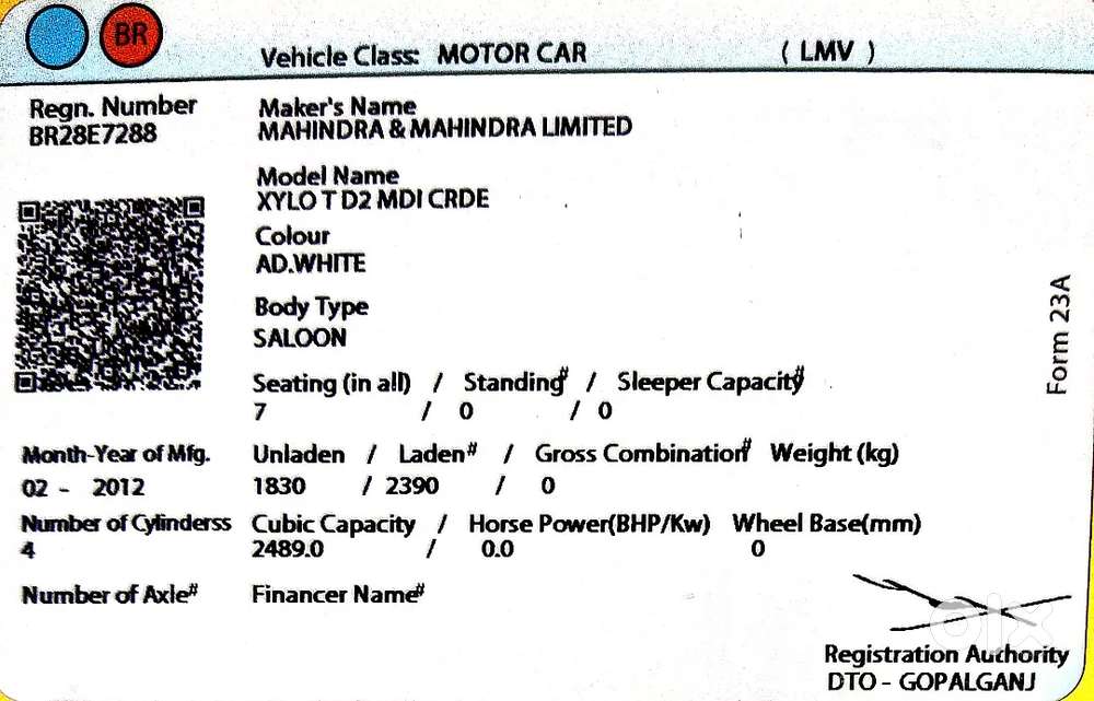 Mahindra Xylo 2012 D2 Very Good Condition Urgent Sale