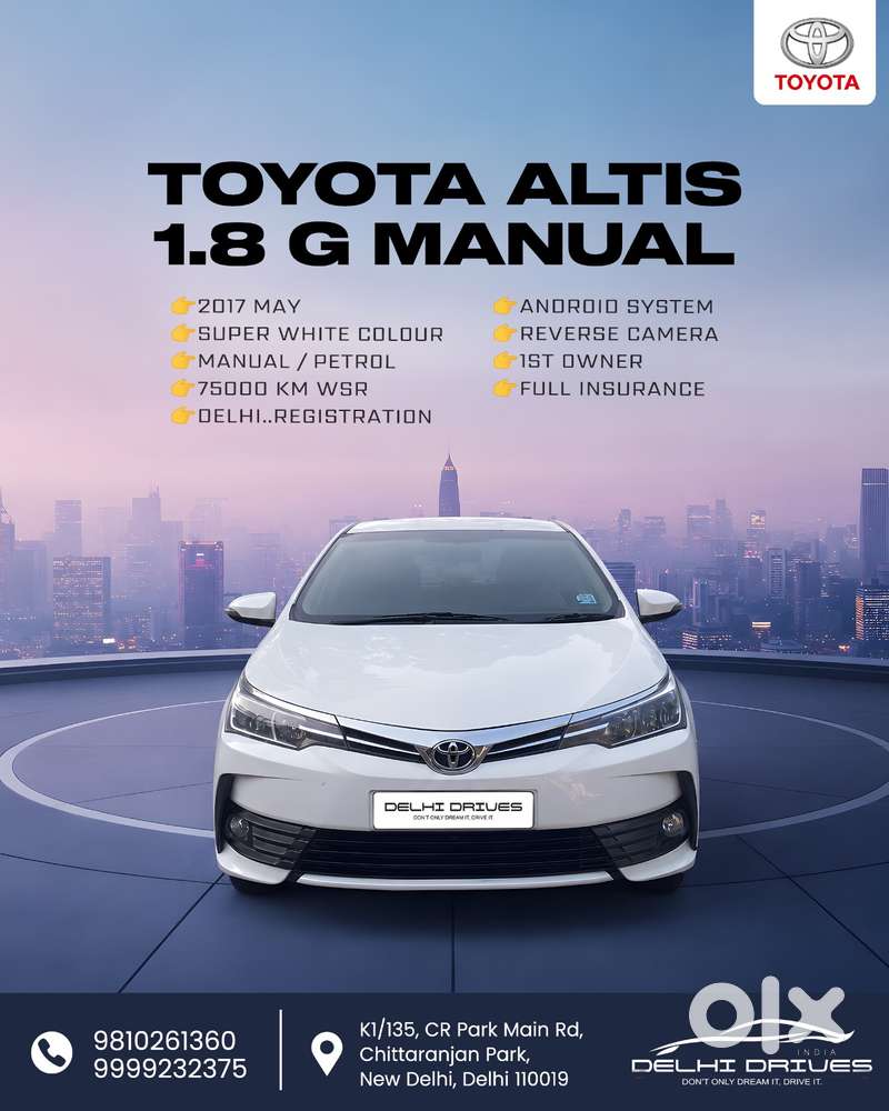 Toyota Corolla Altis 1.8 G, 2017, Petrol