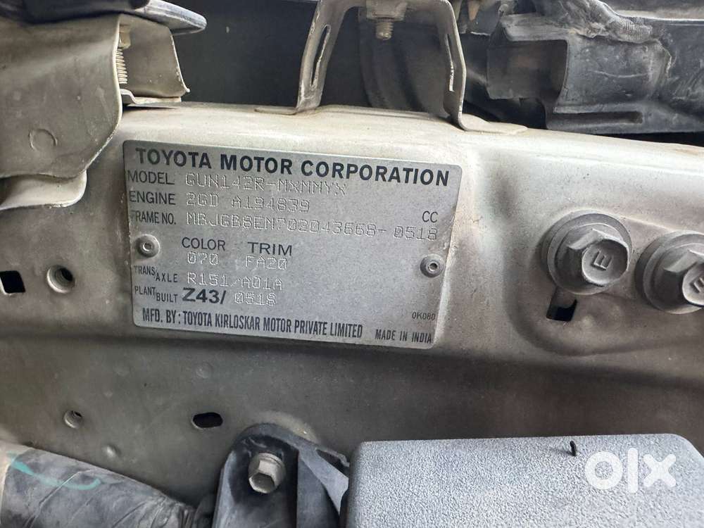 Toyota Innova Crysta 2.4 V 7 Str, 2018, Diesel
