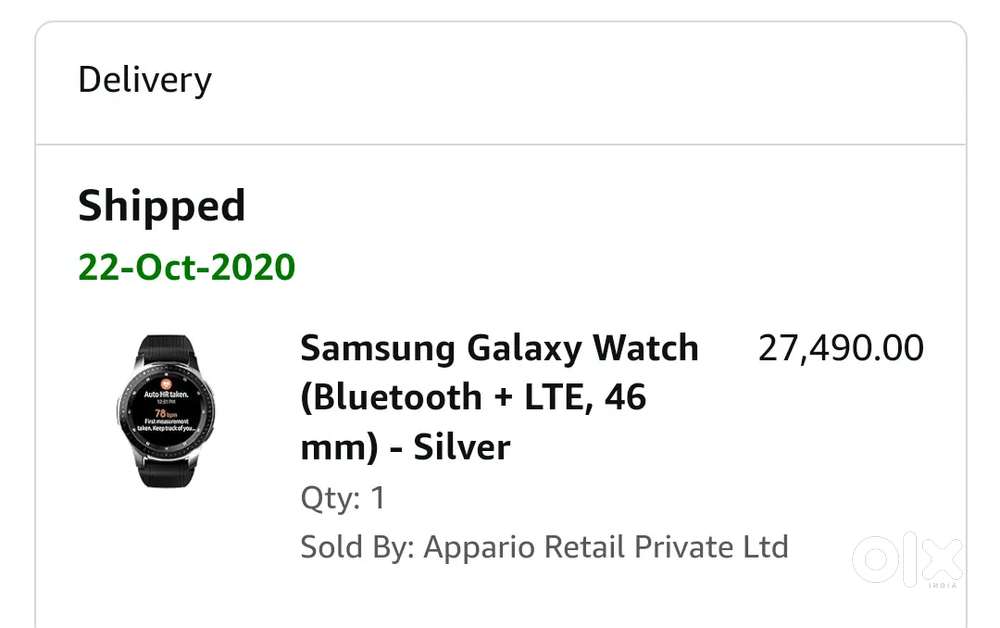 Galaxy watch silver sales 46