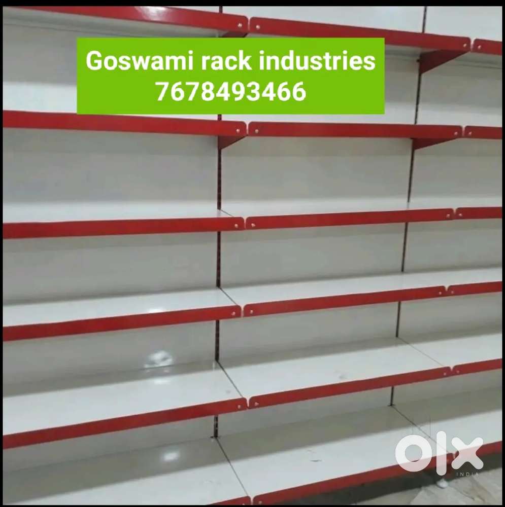 Iron slotted Angle pharmacy stationary shoes heavy duty channel rack