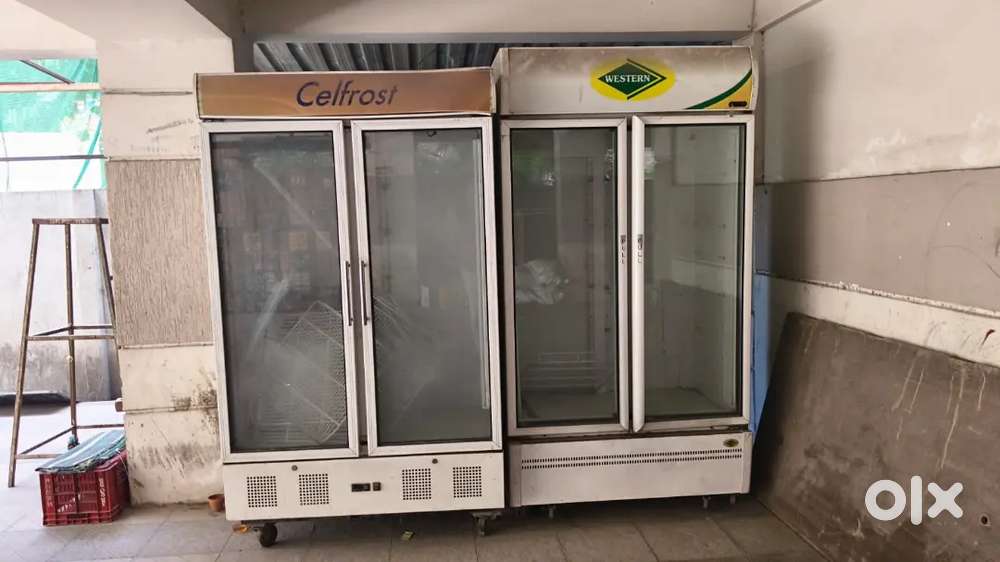 2 Commercial Glass Door Refrigerators | Celfrost & Western