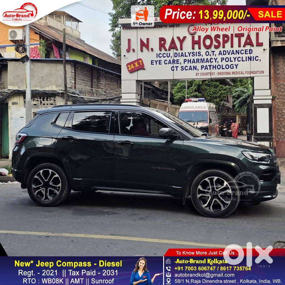 Jeep Compass 2.0 Limited Plus 4x4 Diesel At, 2021, Diesel